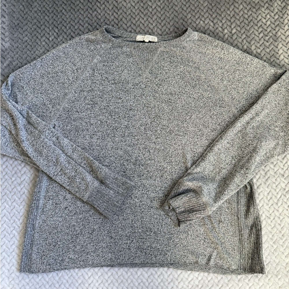 Joah Brown Gray Crew Neck Sweater